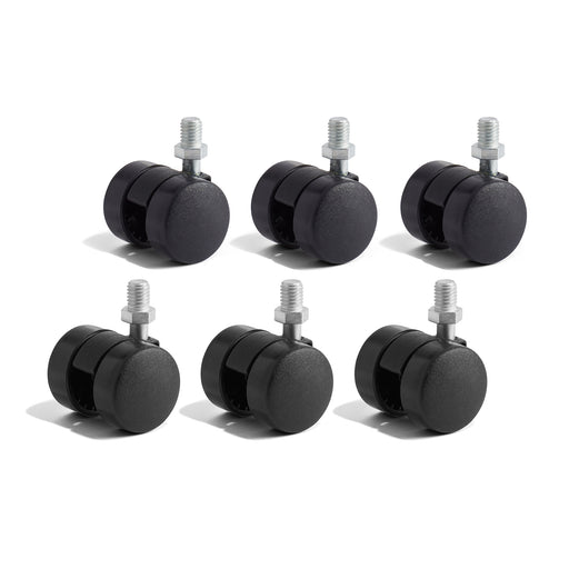Block Party Ottoman Casters, Set of 6, Black